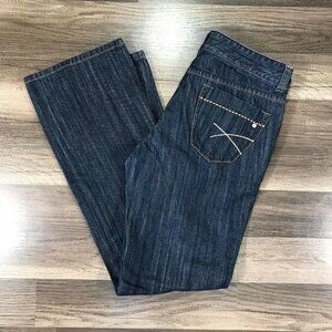 Tex by Max Azria Women's Flare Dark Wash Jeans